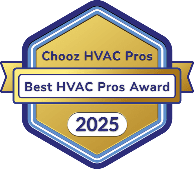 Icon of a painter's tool kit inside a hexagon badge, representing an online platform to find local HVAC Contractors